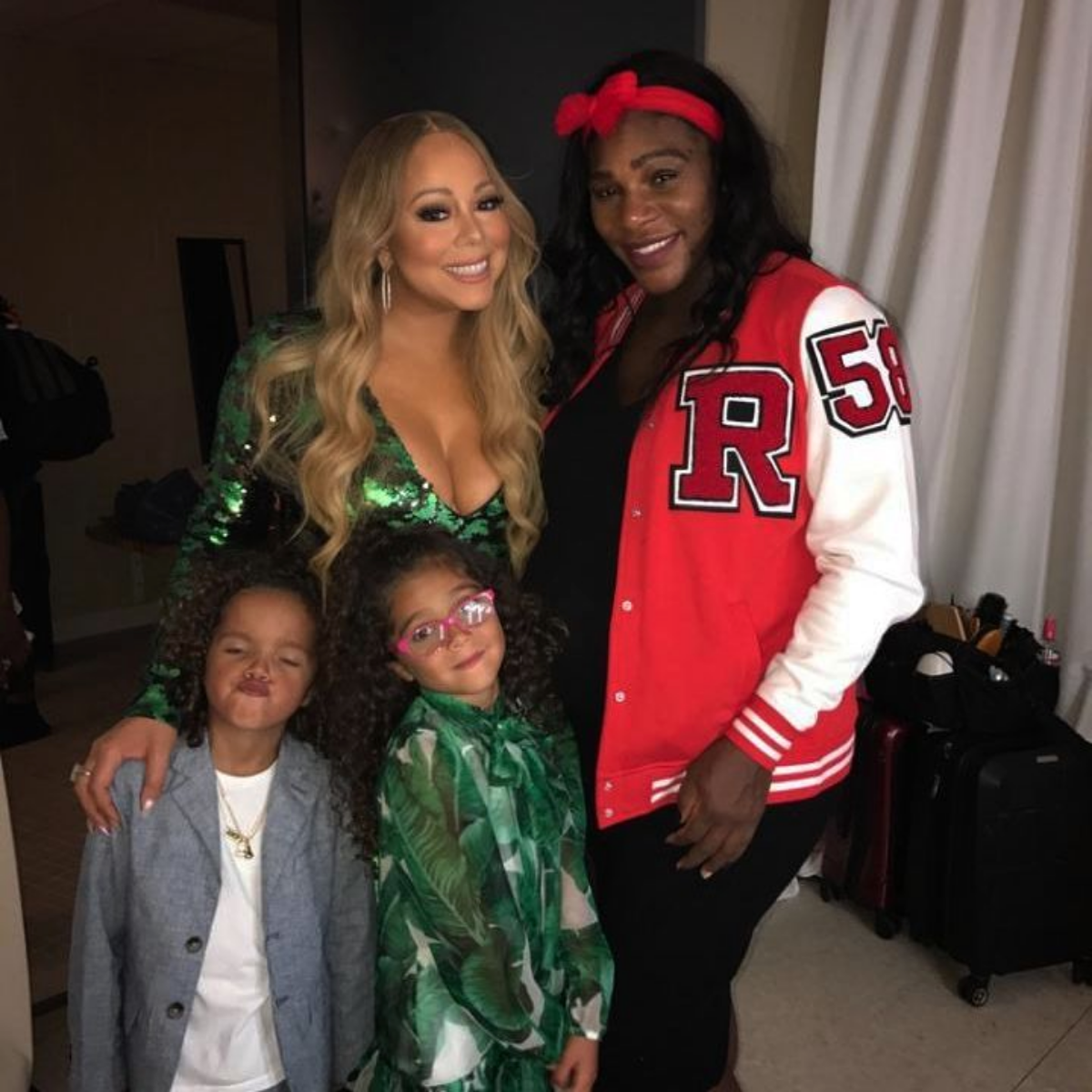 Serena Williams And Mariah Carey Hang Out Backstage With 'Dem Babies'
